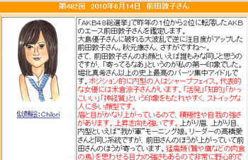 前田敦子 池袋絵意知 似顔絵